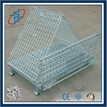 Caja de paleta de acero galvanizado apilable resistente